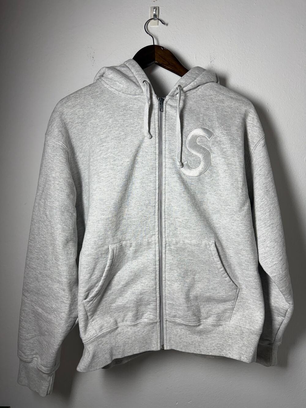 Supreme S Logo Zip Up Hooded Sweatshirt